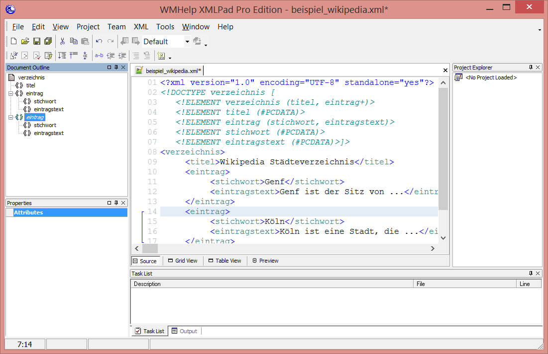 WMHelp – XMLpad-Editor [Tool]