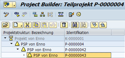 Projektsystem: Hierarchie PSP-Element ändern